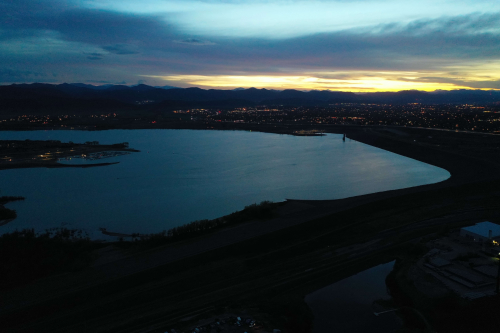 Drone Night Flying at Dam
